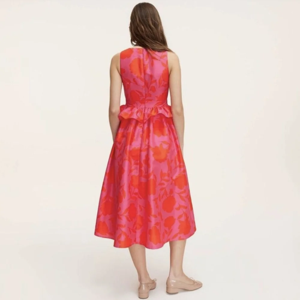 Kate Spade Classic Rose Midi Dress - Picture 2 of 5